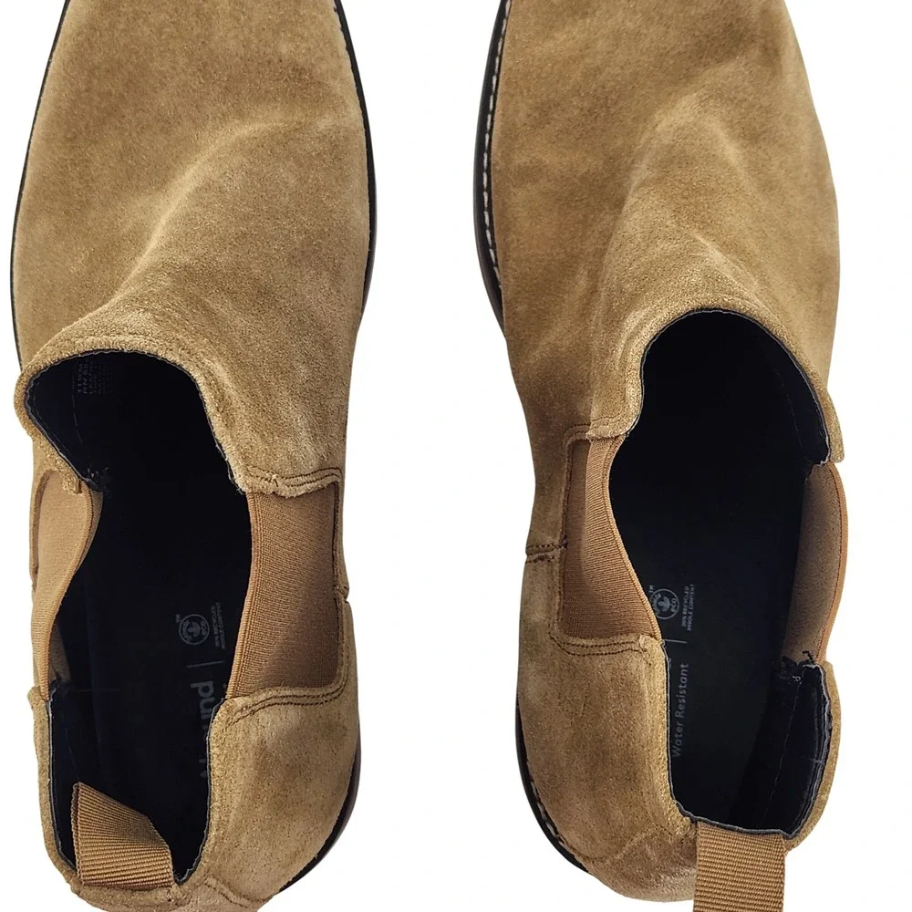 Abound Mens Chelsea Boots 11.5M Tan‎ Suede Water Resistant Ortholite